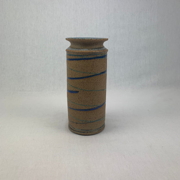 Keramik vase med striber